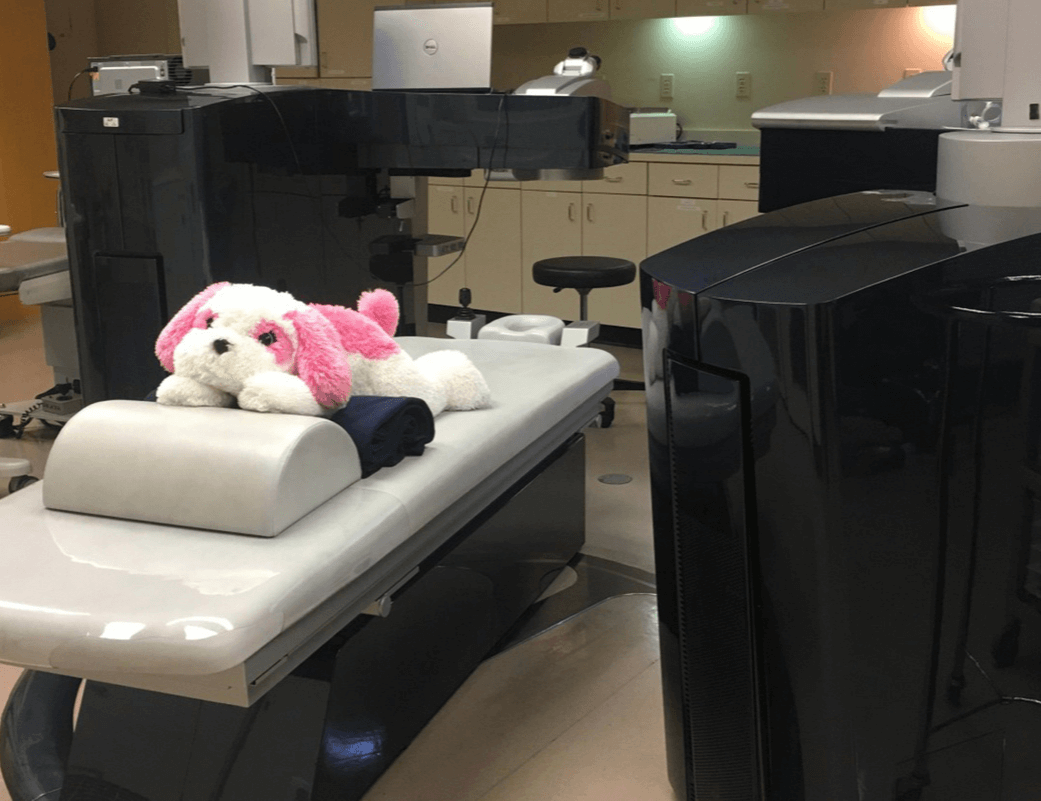 Mann Eye LASIK Puppy lying on table