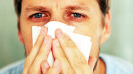 Allergies affecting a man